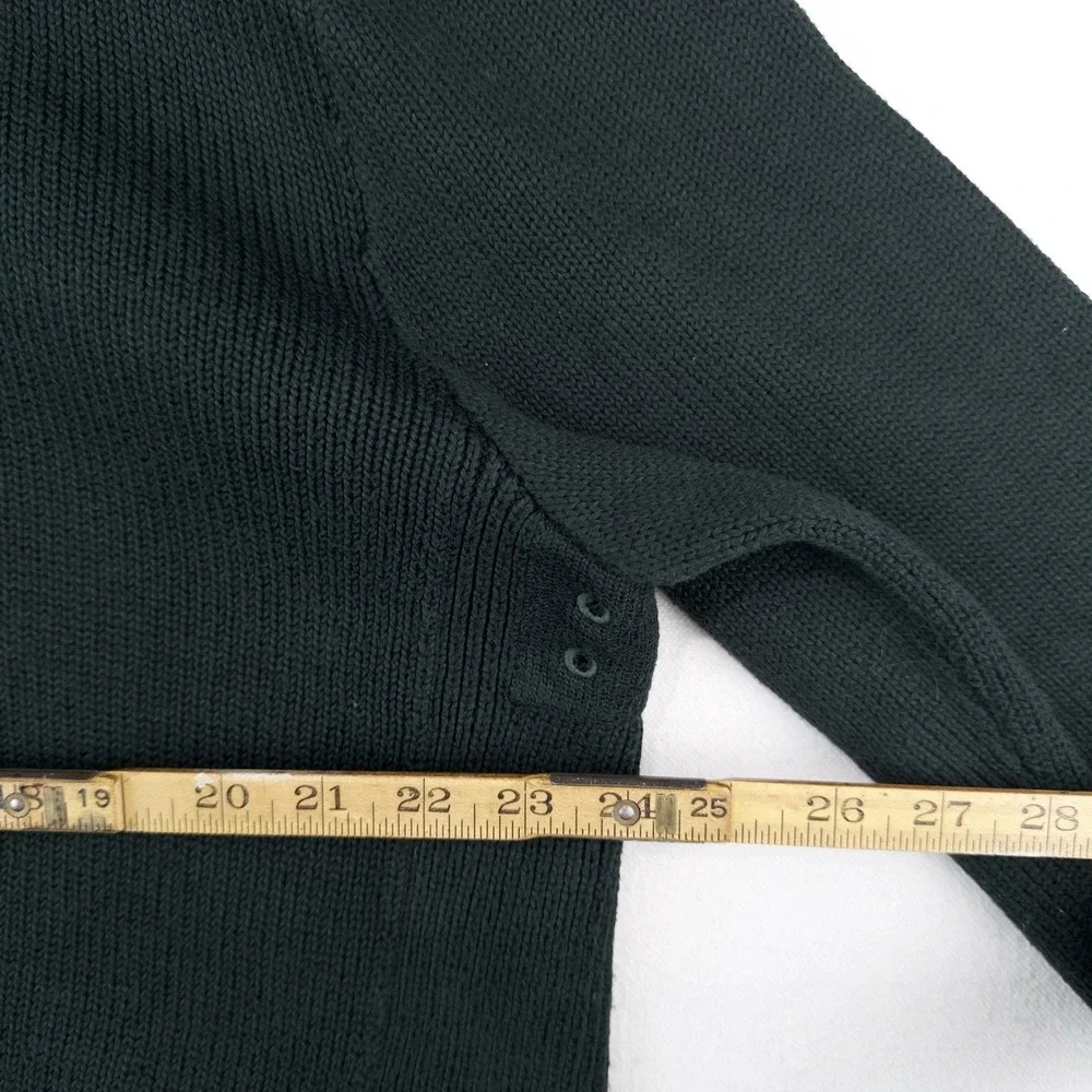 90's Vtg Polo Ralph Lauren Heavy Knit Zip Sweater Jacket Men's L Hunter Green
